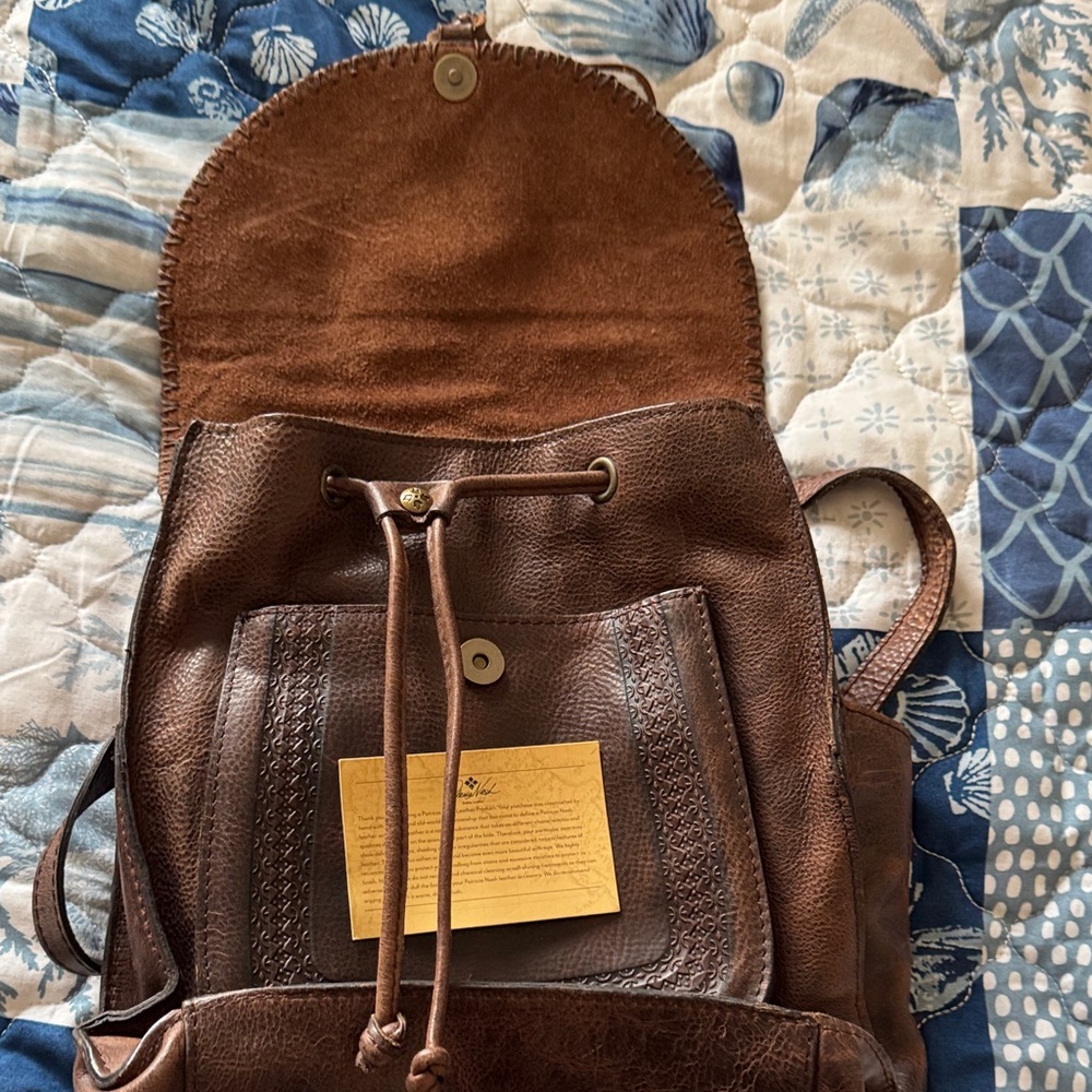 Patricia Nash Dark Brown Leather Backpack - Picture 2 of 11